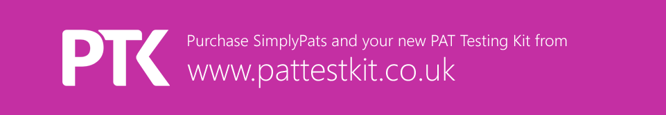 Purchase SimplyPats software and your new PAT Testing Kit from our New Website www.pattestkit.co.uk