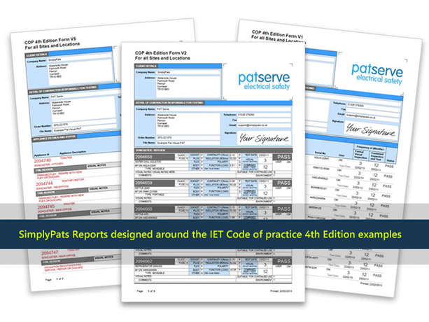 Reports designed around the Code of Practice 4th Edition