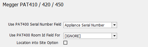 Setting Megger PAT 400 Series Notes Options in SimplyPats